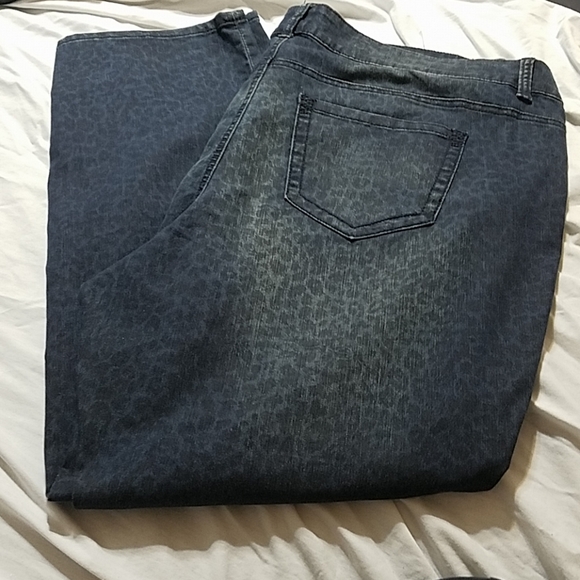 torrid Denim - Torrid plus size 24 leopard print blue jeans